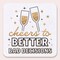 Big Dot of Happiness 25 Ct Cheers to Better Bad Decisions Drink Coasters, 4-Inch Disposable Square Paper Coasters for Funny New Year's Eve NYE Decor